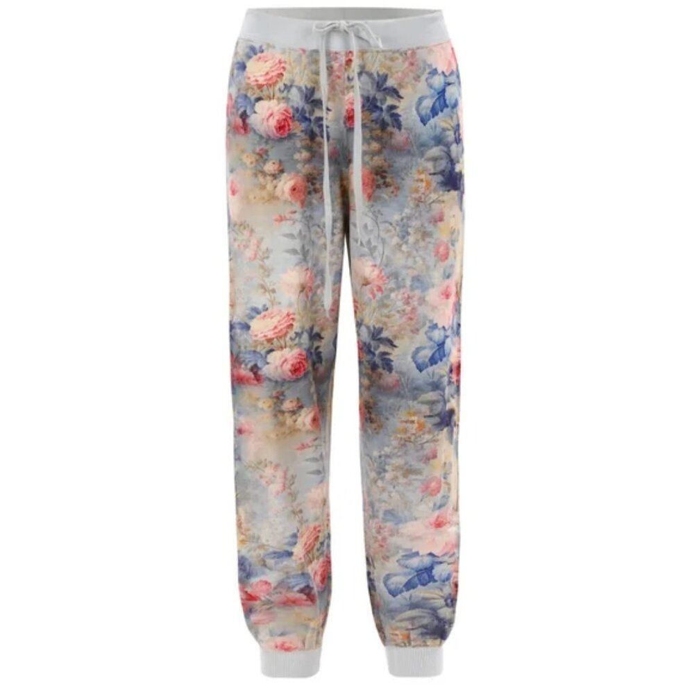 SELKIE Chateau Paper Huggable Joggers Modal Floral Sweatpants Cottagecore S